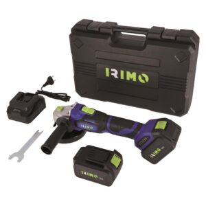 IRIMO Kit de Amoladora Angular 18V a batería 7500RPM con maletín