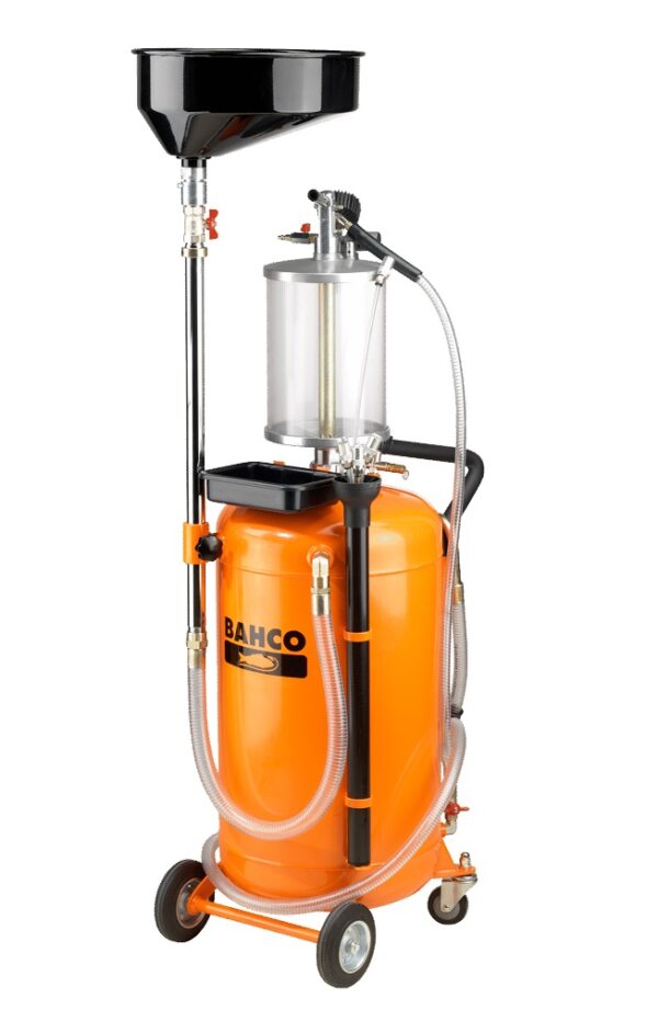 BAHCO - Recogedora de aceite 2 en 1, 90 L y cámara inspección